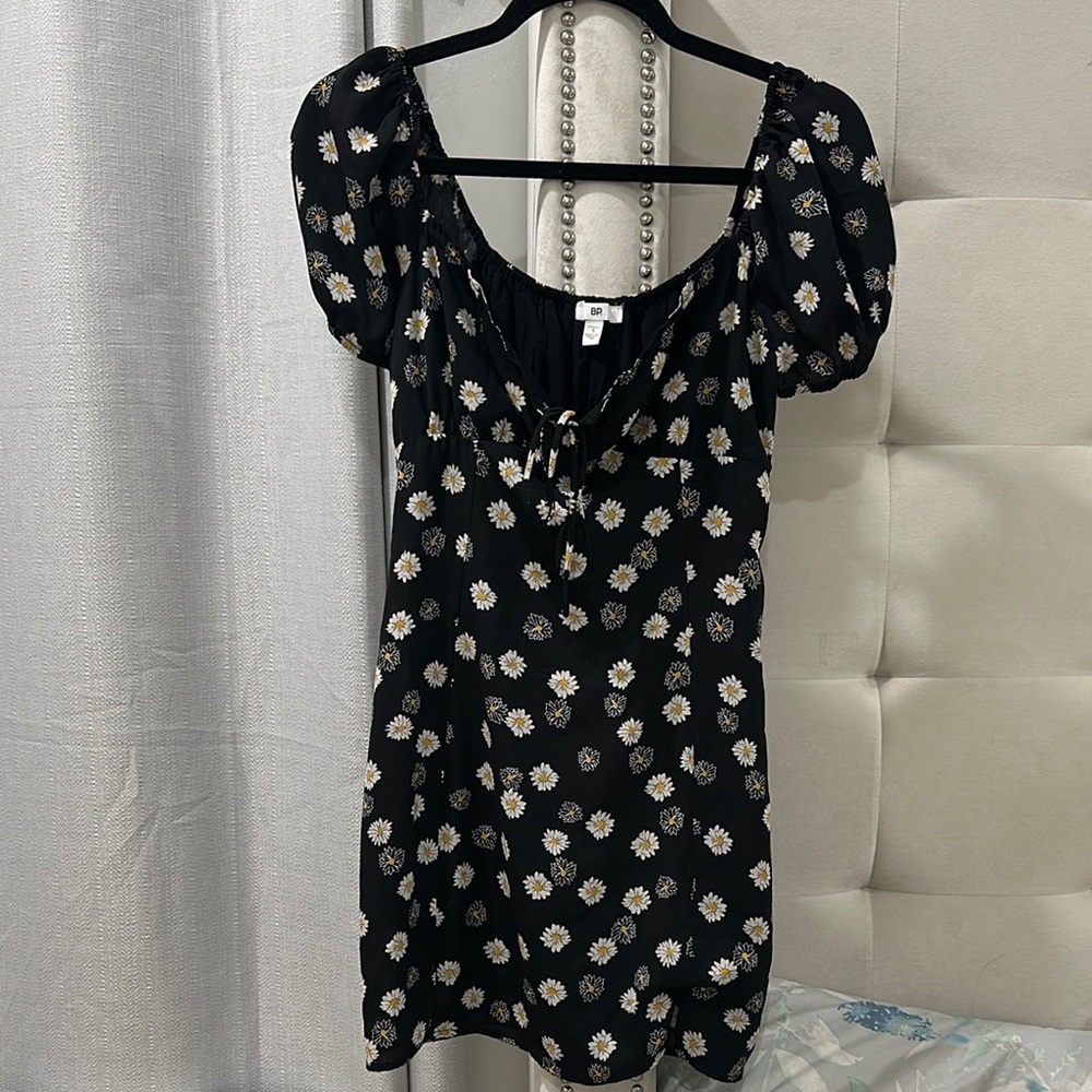 Floral Black Dress